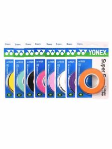 2 for $30 Yonex AC102EX 3 Pack Super Grap Badminton Tennis Squash Grips - 7color